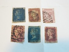 Great Britain 1 1/2 2 Pence 1860-1870 P30 33 32a 79 Vintage UK Stamps Cat$188+US