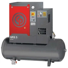 Chicago Pneumatic Qrs 5 Hpd Rotary Screw Air Compressor W/Air Dryer