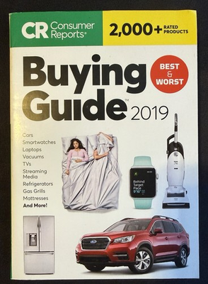 #ad #ad CONSUMER REPORTS Booklet 2019 Buying Guide 2000 Rated Products Paperback $10.00