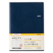 NOLTY Planner 2025 April Start A5 Weekly Memo Ecrit 2 Navy 9673