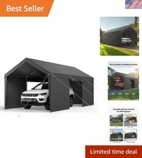 12x20 FT Heavy Duty Carport, Portable Car Canopy with Removable Sidewalls and...