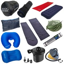 Rock N River Camping Accessories Sleeping Bags Mats Foot Pump Pillows