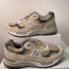 New Balance Mens Size 9.5 Made In USA 992 Atheltic Running Sneaker Tan Lace Up