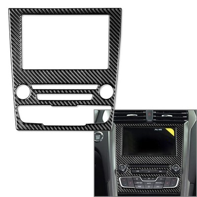 GPS Navigation Panel Cover Trim Carbon Fiber Black Fits Ford Fusion Mondeo 13-20
