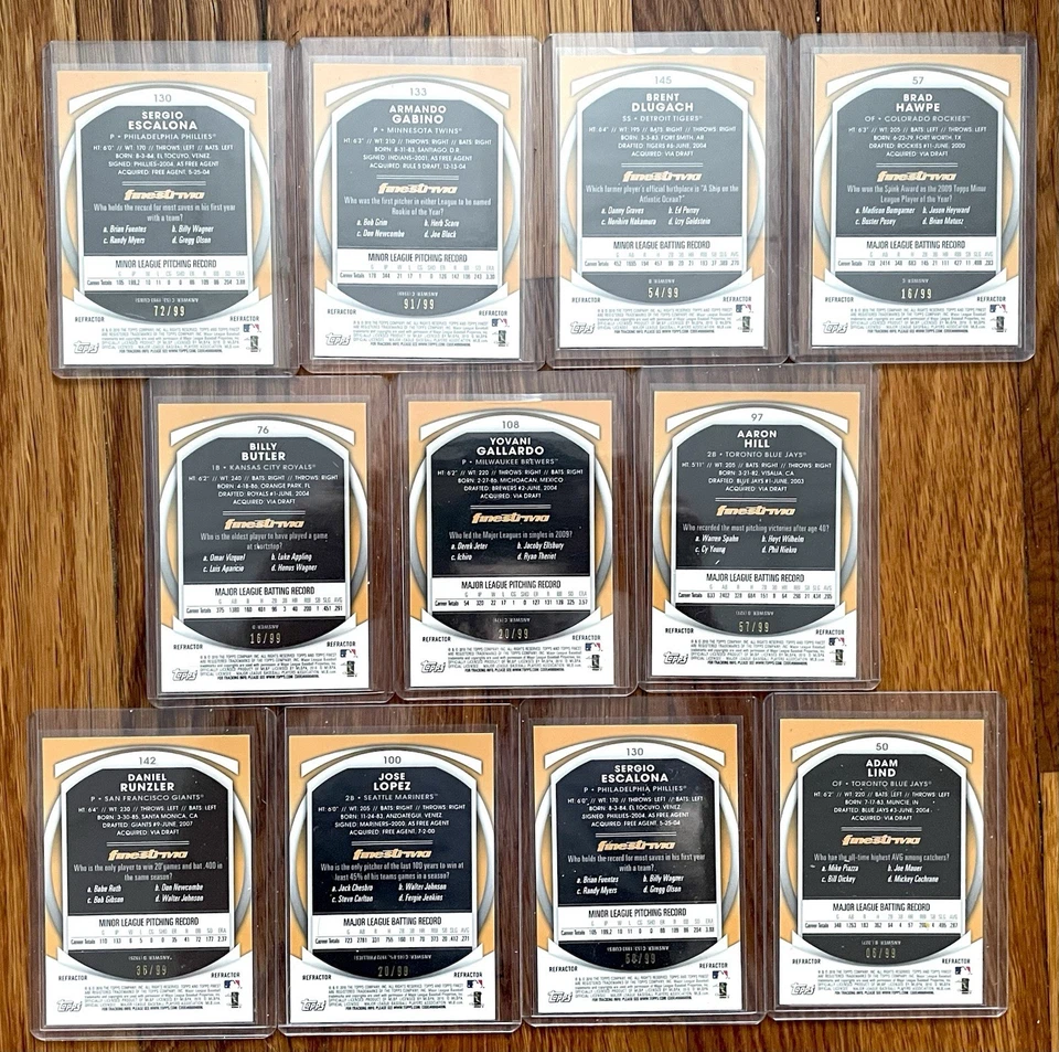 (11 克拉)2010 年 Topps 最佳绿色折射卡套装/99 — 第 2/2 张图片