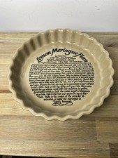 Vintage Pearsons of Chesterfield Lemon Meringue Recipe Pie Dish Stoneware UK