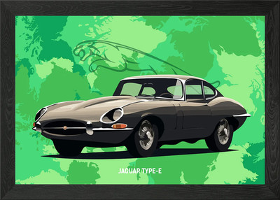 Jaguar Type E Framed Wall Art Poster Canvas Print Picture