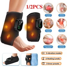 Electric Foot Ankle Massager Relieve Ankle Pain 6 Heat Levels, 3 Vibration Modes