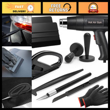 Vinyl Wrap Kit With Heat Gun - Black Car Wrap Window Tinting Supplies