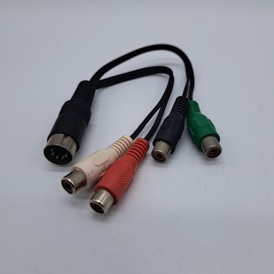 DIN/Cinch Adapterkabel 4x Cinch/RCA-Buchse auf 1x DIN-Stecker 5-polig   0,24m