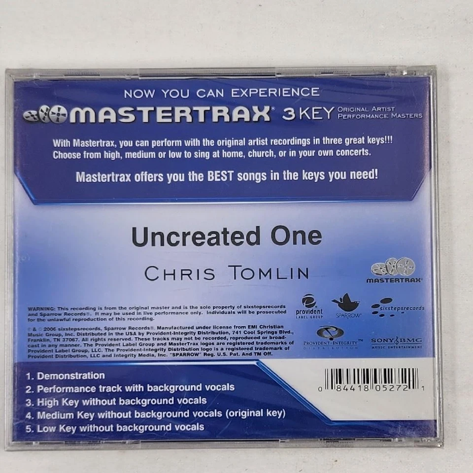 New Sealed Mastertrax 3 Key CD : Uncreated One by Chris Tomlin Foto 2 de 4