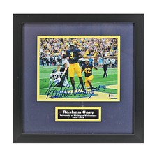 Rashan Gary Signed Michigan Wolverines 8x10 vs UCF Framed Photo (Beckett COA)