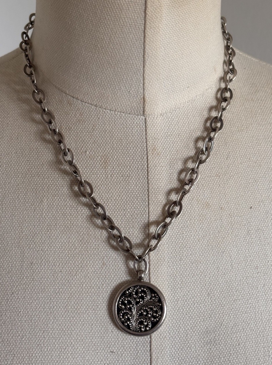 Designer Lois Hill Solid Sterling Silver Dotted F… - image 1