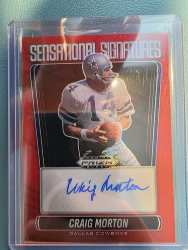 2025 Panini Prizm Black Craig Morton Sensational Signatures Prizm SP 5/99 SS-CMN