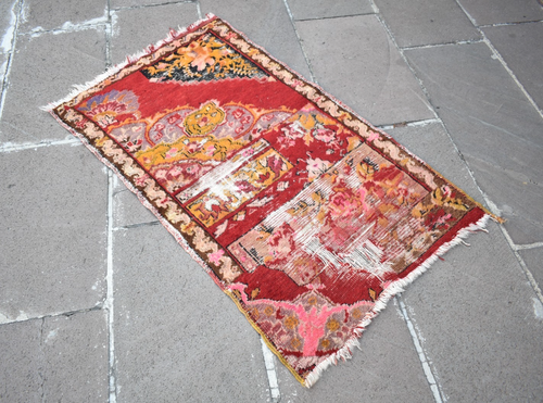Antique Turkish Example Rug 24'' x 39'' Anatolian Kirsehir Fragment Example Rug - 第 1/12 張圖片