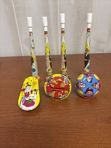 Vintage New Years Eve Tin Noisemakers Lot of 7 US Metal Toy MFG Co