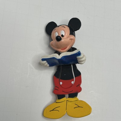 Vintage Disney Applause Mickey Mouse 4  PVC Figure 3-D Bookmark ￼Charm Toy Rare!