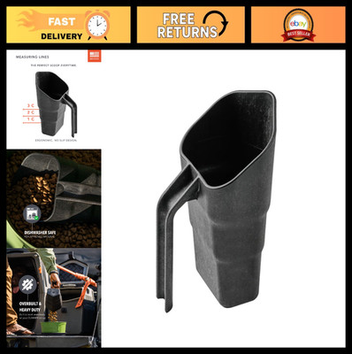 Ergonomic Dog Food Scoop with No-Slip Grip, 3 Cup Heavy Duty Measuring Tool for