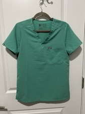 FIGS Women  s Catarina One-Pocket Scrub Top - Size Small - Green