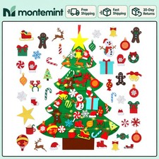Felt Christmas Tree Set with 41PCS Kids Wall Hanging Detachable