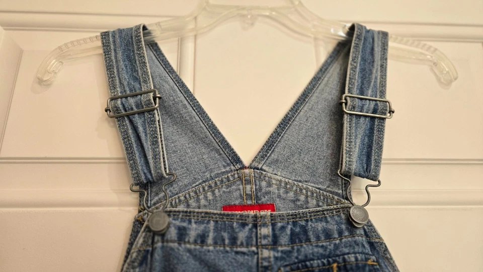 Mono con tirantes Union Bay azul de mezclilla talla mediana 100 % algodón de colección para mujer Foto 3 de 4