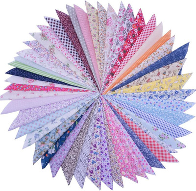 50Pcs Cotton Fabric Craft Precut Square Patchwork Sheets for Quilting, Sewing, S