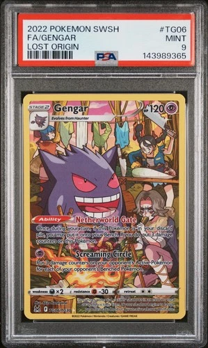 PSA 9 2022 POKEMON SWORD & SHIELD LOST ORIGIN #TG06 FA GENGAR TG06/TG30