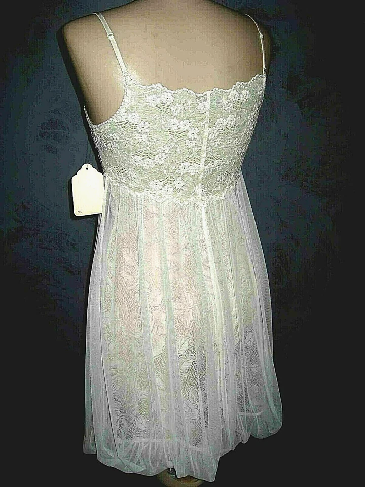 Claire Pettibone 豪华内衣 Chemise Molly XS 全新带标签 象牙色 蕾丝 Pouff 传家宝 — 第 3/4 张图片