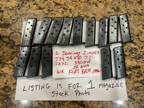 1 Bryco Jennings Jimenez 38 J38 JA 380 J32 JA 32 .380 ACP .32 6rd Magazine Flat