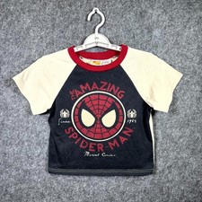 Marvel Comics T-Shirt Kids Boys 8 Black Polyester The Amazing Spider-Man Outdoor