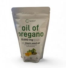 Oil of Oregano with Black Seed Oil, 300 Softgels NEW Microingredients