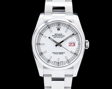 Rolex 116200 Datejust 36 SS White Stick Dial