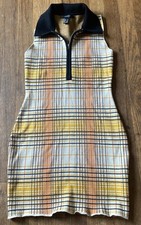 Forever 21 Size S Sleeveless Knit Collared Dress Plaid Multicolor 