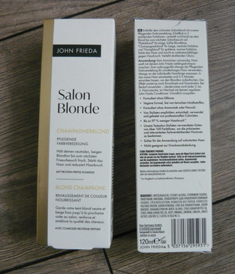 2 x 120ml - John Frieda Salon Blonde  -CHAMPAGNERBLOND- Pflegende Farbveredelung