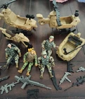 G.I. Joe Vintage Action Figures Assorted Lot of 4 ,10 Guns, 4 Vehicles