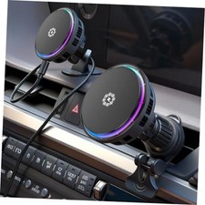 for MagSafe Car Mount Charger TEC Fan Cooling Magnetic Wireless Car Black 3