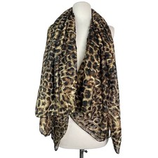 Oversized Leopard Print Scarf Large Animal Print Light Weight Wrap Classic Shawl