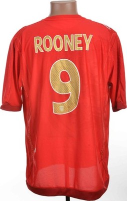 England 2006/2008 AUSWÄRTS FUSSBALLTRIKOT UMBRO GRÖSSE XL ERWACHSENE ROONEY #9