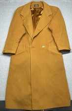 Vintage London Fog Wool Overcoat Sz 10R Made In USA EUC Orange Double Breasted