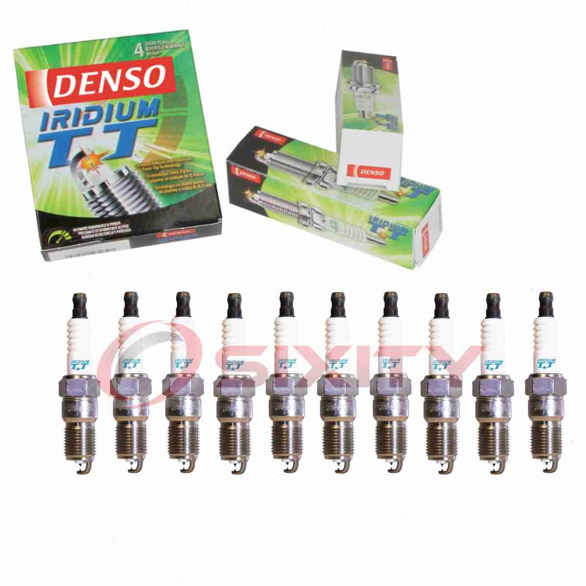 10 pc Denso Iridium TT Spark Plugs for 2000-2005 Ford Excursion 6.8L V10 od
