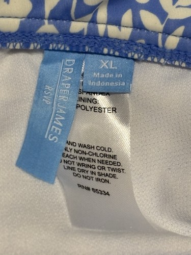 Draper James Bikini Swimsuit Bottoms, Blue\White Floral, Bottom Only, Sz XL, NWT - Picture 4 of 4
