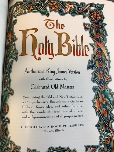 New 1950 HOLY BIBLE Old Master KJV Large BROWN LEATHER Heritage Deluxe 1200 Page - Picture 3 of 24