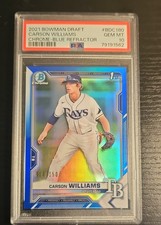 2021 Bowman Draft - Chrome Carson Williams #BDC-180 Blue Refractor /150 (RC)