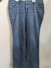 LOFT Jeans Womens 10 Blue Curvy Boot Cotton Blend Mid Rise Medium Wash 265