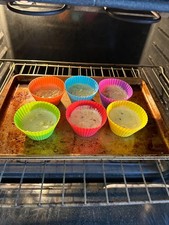 12PCS Jumbo Silicone Muffin Cups 3.54in Reusable Baking Liners Multicolor New US