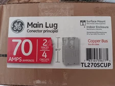 GE 70 Amp 2-Space 4-Circuit Indoor Single-Phase Main Lug Circuit Breaker Panel