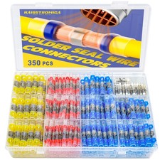 350PCS Solder Seal Wire Connectors Kit,26-10 Gauge Marine Grade Heat Shrink Wire