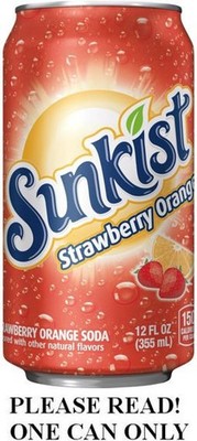 Sunkist Strawberry-Orange FULL NEW 12oz USA 2025 Beach Boys ''Good Vibrations''