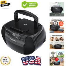 Portable Top-Loading CD Boombox with AM/FM Stereo Radio and Cassette Player/R...