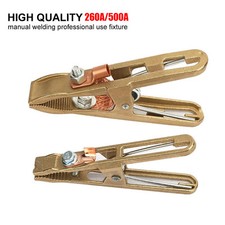 260/500A Brass A-shape Ground Welding Earth Clamp Welder Earth Ground Cable Grip